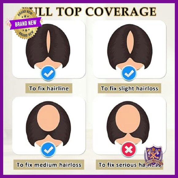 Short Hair Topper with Bangs for Thinning Hair, Heat-Resistant Fibers main image 4